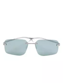 Солнцезащитные очки в прямоугольной оправе TAG Heuer, серый