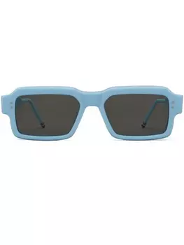 Солнцезащитные очки в прямоугольной оправе Thom Browne Eyewear, синий