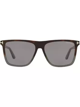 Солнцезащитные очки в прямоугольной оправе TOM FORD Eyewear, зеленый