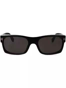 Солнцезащитные очки в прямоугольной оправе TOM FORD Eyewear, черный