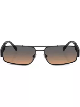 Солнцезащитные очки в прямоугольной оправе Versace Eyewear, черный