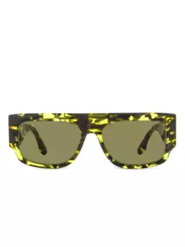 Солнцезащитные очки в прямоугольной оправе Victoria Beckham Eyewear, желтый