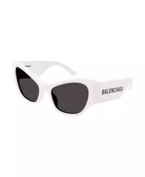 Солнцезащитные очки в серой оправе Balenciaga, белый