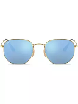 Солнцезащитные очки в шестиугольной оправе Ray-Ban, золотой