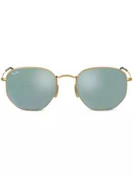 Солнцезащитные очки в шестиугольной оправе Ray-Ban, золотой