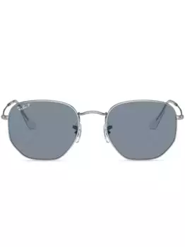 Солнцезащитные очки в шестиугольной оправе Ray-Ban, серебяный