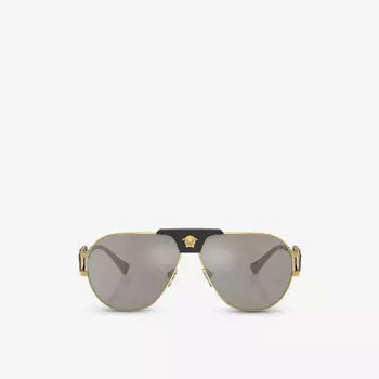 Солнцезащитные очки в стальной оправе ve2252 Versace, желтый