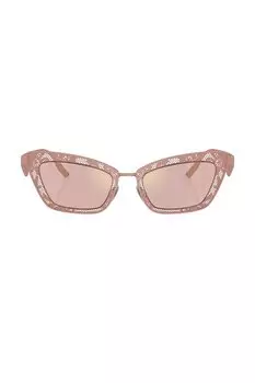Солнцезащитные очки в стиле "кошачий глаз" Dolce & Gabbana, matte powder pink
