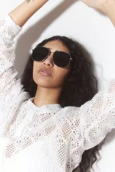 Солнцезащитные очки в стиле пилота H&M, мультиколор