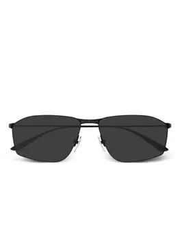 Солнцезащитные очки в угловатой оправе Balenciaga Eyewear, черный