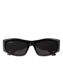 Солнцезащитные очки в угловатой оправе Balenciaga Eyewear, черный