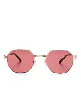 Солнцезащитные очки в восьмиугольной оправе Cartier Eyewear, золотой