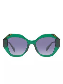 Солнцезащитные очки в восьмиугольной оправе Genny, зеленый