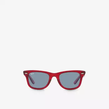 Солнцезащитные очки wayfarer из ацетата rb2140 в квадратной оправе Ray-Ban, красный