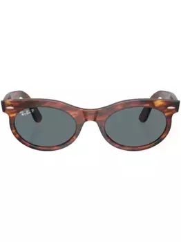 Солнцезащитные очки Wayfarer Oval в овальной оправе Ray-Ban, коричневый