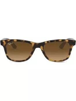 Солнцезащитные очки Wayfarer в оправе черепаховой расцветки Ray-Ban, зеленый