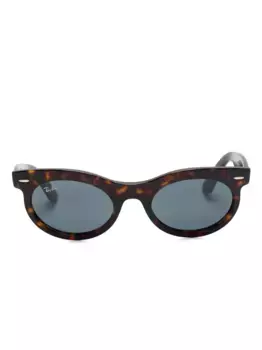 Солнцезащитные очки Wayfarer в овальной оправе Ray-Ban, коричневый
