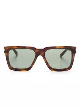 Солнцезащитные очки Wellington в оправе черепаховой расцветки Saint Laurent Eyewear, коричневый