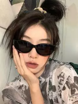 Солнцезащитные очки винтажные, черный