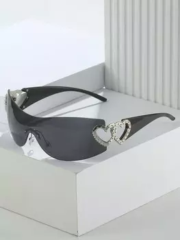 Солнцезащитные очки Y2k безрамные, черный