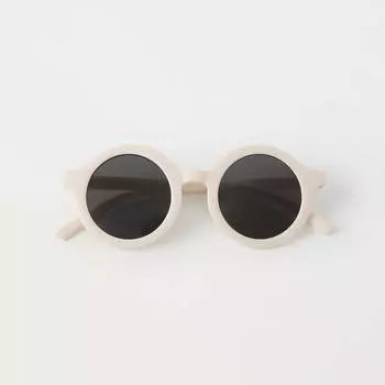 Солнцезащитные очки Zara Summer Camp Round Resin, светло-бежевый