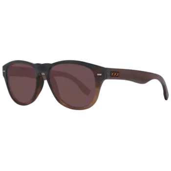 Солнцезащитные очки zc0019 53 62j с рогом Zegna Couture, коричневый
