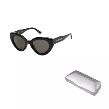 Солнцезащитные очки женские Balenciaga с футляром, черный