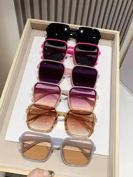 Солнцезащитные очки женские большие, 6 пар