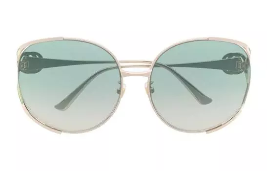 Солнцезащитные очки женские Gucci, золотой / зеленый