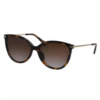 Солнцезащитные очки женские кошачий глаз Michael Kors DUPONT MK 2184U 300613 58 мм, цвет dark tortoise