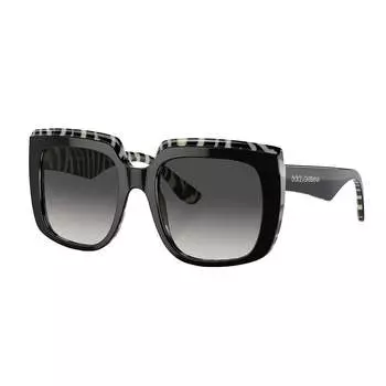 Солнцезащитные очки женские квадратные Dolce & Gabbana DG 4414 33728G 54 мм, цвет black on zebra