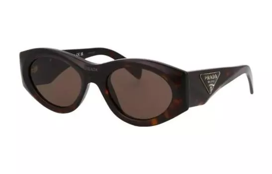 Солнцезащитные очки женские Prada овальные, леопардовый