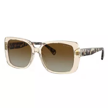 Солнцезащитные очки женские прямоугольные Ralph Lauren RA 5298U 6072T5 55 мм, прозрачный/светло-коричневый