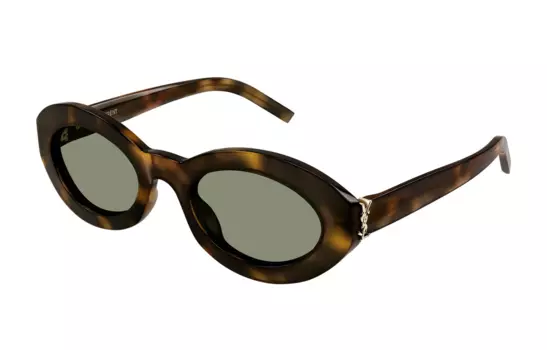Солнцезащитные очки женские Saint Laurent овальные, коричневый