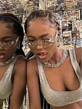 Солнцезащитные очки женские, серебристый