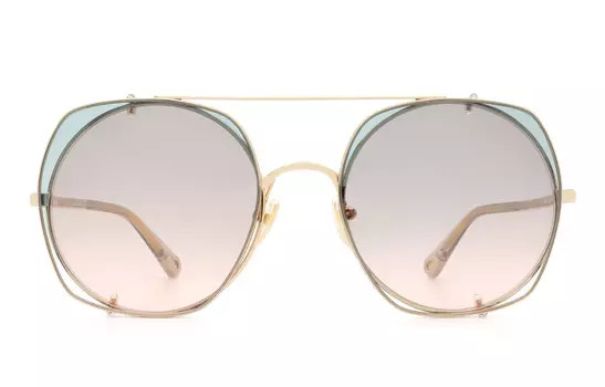Солнцезащитные очки женские золотые Chlo, Gold