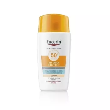 Солнцезащитный флюид Sun Face Hydro Protect Fluid Spf50+ Light - солнцезащитный крем для лица с высокой степенью защиты Eucerin