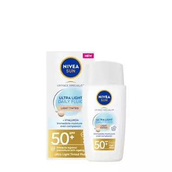 Солнцезащитный флюид Ultra Light Light Tone Spf50+ 40 мл Nivea