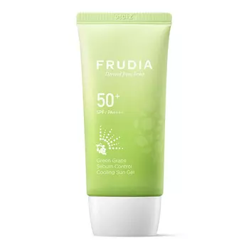 Солнцезащитный гель green grape sebum control cooling sun gel spf50+ Frudia, вес 50 гр.