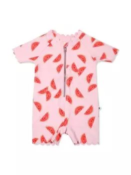Солнцезащитный костюм с фруктовым принтом Molo, розовый