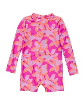 Солнцезащитный костюм Snapper Rock Hibiscus Hype, розовый