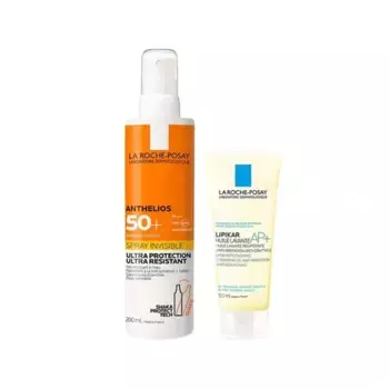 Солнцезащитный крем Anthelios SPF 50 (200 мл) от La Roche Posay и очищающее масло Lipikar с эффектом против покраснений (100 мл) La Roche-Posay