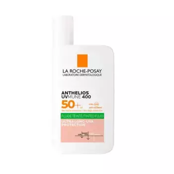 Солнцезащитный крем anthelios uv mune 400 fluido invisible con color spf50+ La Roche-Posay, объем 50 мл