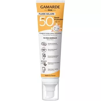 Солнцезащитный крем Bb Sun Fluid Spf50 с высокой степенью защиты Organic 100 мл Gamarde