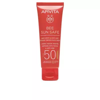 Солнцезащитный крем Bee Sun Safe Crema Antiedad Y Antimanchas Con Color Spf 50 Apivita, 50 мл