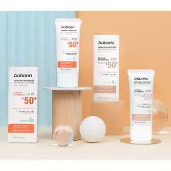 Солнцезащитный крем crema multiproteccin antiedad y antimanchas con color spf50 Babaria, объем 50 мл