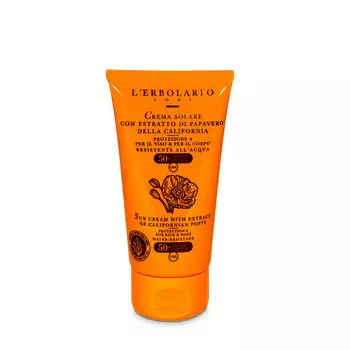 Солнцезащитный крем для лица и тела с экстрактом калифорнийского мака spf50+, 75 мл L'Erbolario Solare