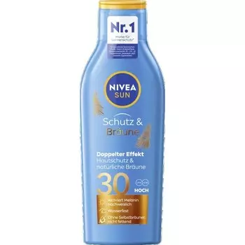 Солнцезащитный крем для защиты и загара SPF 30 NIVEA, 200 ml