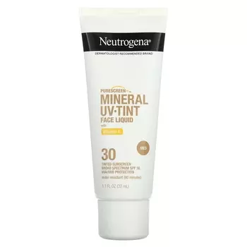 Солнцезащитный крем Neutrogena Purescreen+ Mineral UV Tint Face Liquid SPF 30 с витамином Е, 32 мл.