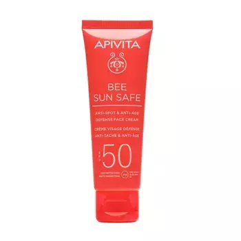 Солнцезащитный крем против старения и пятен Bee Sun Safe Crema Spf50 Apivita, 50 ml